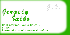 gergely valko business card