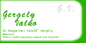 gergely valko business card